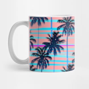 Starry Palms - Aqua Blue Mug